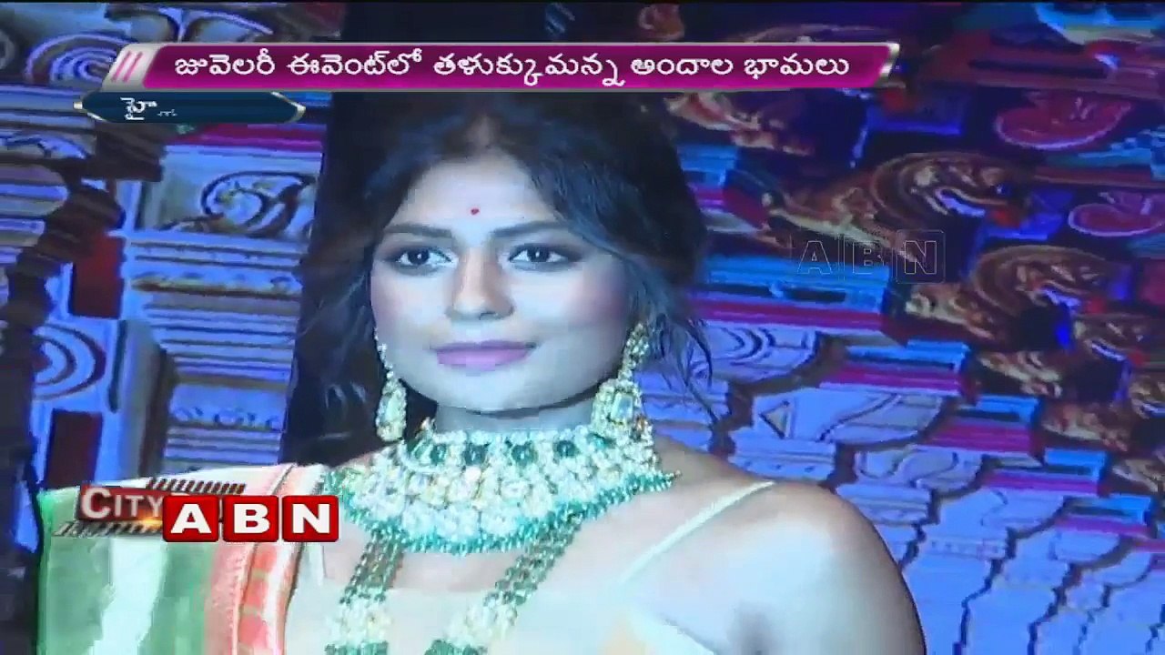Models cat walk at Jewellery showroom event in hyderabad