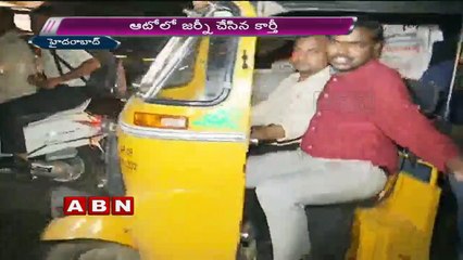 Hero Karthi Attended to Chinna Babu Success Meet in Auto
