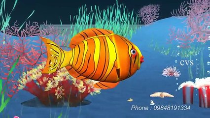 Machli jal ki rani hai Fish 3D Animation Hindi Nursery rhymes for children ( Hindi Poem )