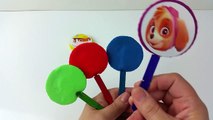 Paw Patrol Play Doh Lollipop Finger Family Songs Nursey Rhymes Learn colors