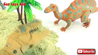 Go Go DINOSAURS GODZILLA attack TRUCK Toy and Supprise Eggs Car Toys Kid