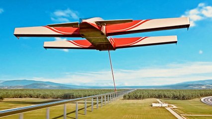 Flying Multi-Level Train - Great Animation Concept