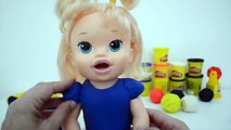 Baby Alive Minha Boneca Fazendo vestido Massinha De Modelar Play Doh Branca de Neve!!! Tot