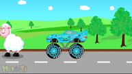 New Superheroes Monster Trucks Get Into Parking Building Video For Kids