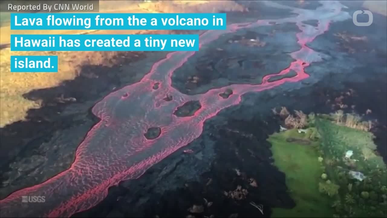 Hawaii Lava Creates New Island Offshore