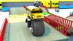 Learn Colors for Children with Bullet Train Two Wheeler Monster Street Vehicles 3D Kids Water Colors
