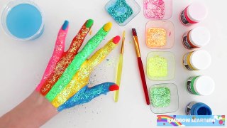 Learn Colors for Children Body Paint Finger Family Song Play Doh Compilation RainbowLearni