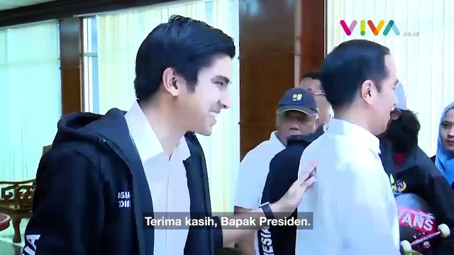 Reaksi Bro Saddiq Diajak Jokowi Lihat Venue Asian Games 2018
