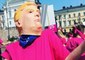 Protesters Don Pregnancy Bellies and Trump Masks at US-Russia Summit in Helsinki