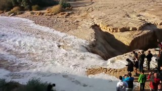 גל ראשון שיטפון בנגב נחל צין Flash Floods – Zin River