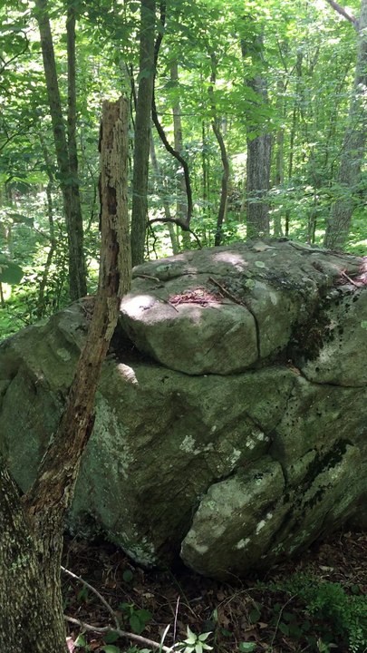 Brian Ghilliotti: Noticing another glacial erratic on a hill forming a due west alignment.