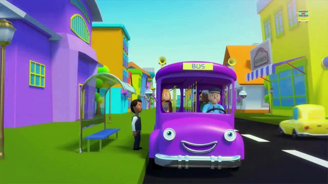 the wheels on the bus go round and round | nursery rhymes | vehicles song | kids rhymes