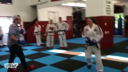 Man spars his world champion, black belt girlfriend, and wins big!