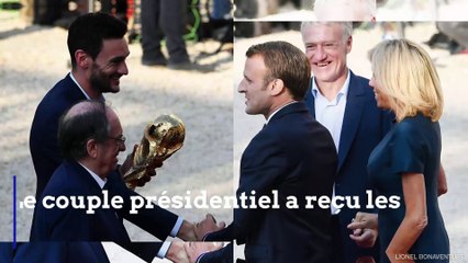 Les Bleus fêtent leur victoire à l'Elysée