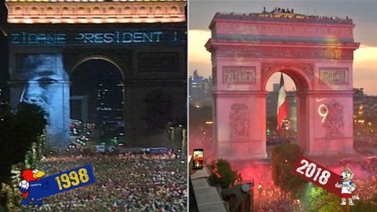 Bleus - 98 vs 2018, un pays en fête