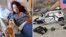 Woman survives for a week after car plunges off cliff - TomoNews