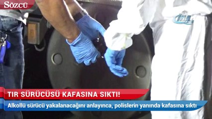Tır sürücüsü kafasına sıktı