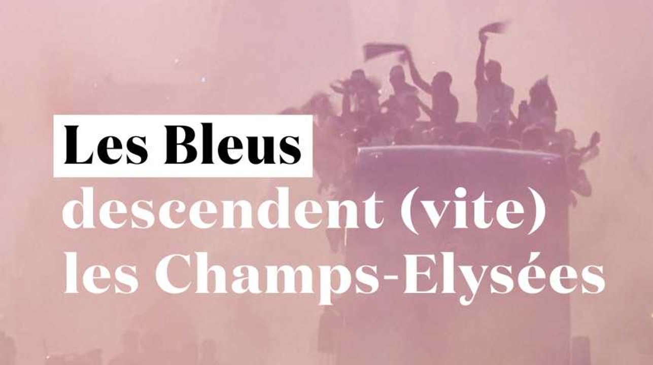 Les Bleus descendent les Champs-Elysées... un peu trop vite