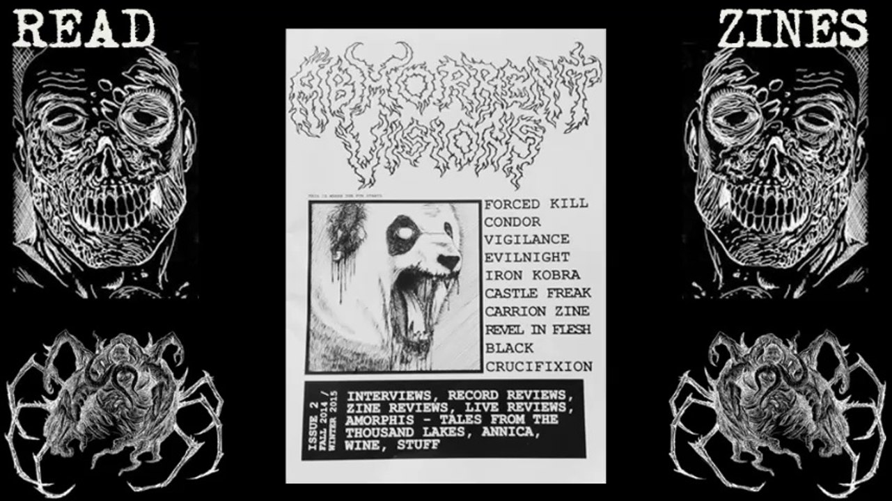 ABHORRENT VISIONS Zine (Fanzine, old school, death metal, thrash metal, Finland)