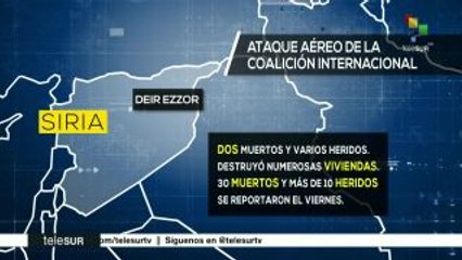 Bombardeo de coalición liderada por EE.UU. deja dos muertos en Siria