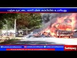 Salem : Lorry containing c caught fire