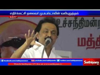 TN needs a temporary chief minister says DMK secretary Stalin.