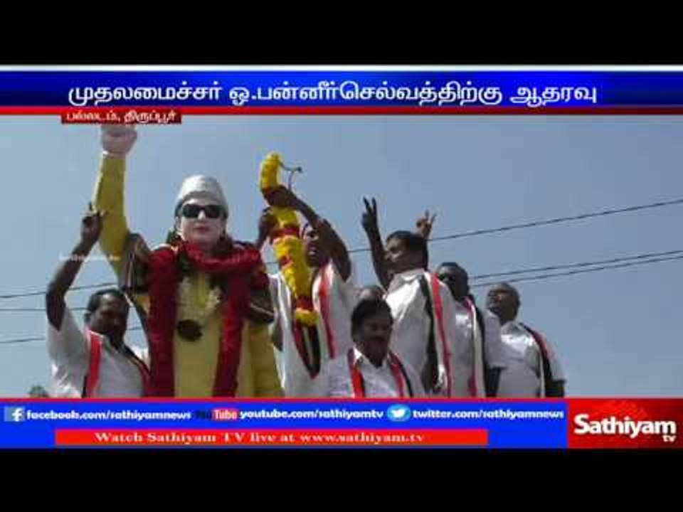 Support for O.Panneerselvam - ADMK volunteers celebrates