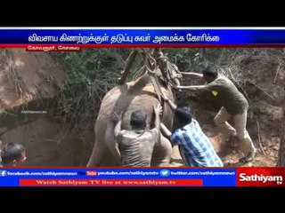 Small Elephant Fallen in 70 feet well