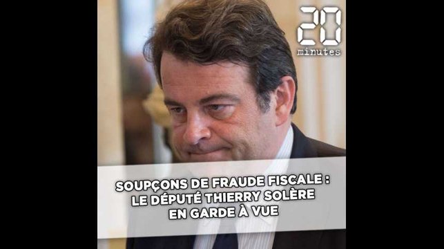 Soupçons de fraude fiscale: Le député Thierry Solère en garde à vue