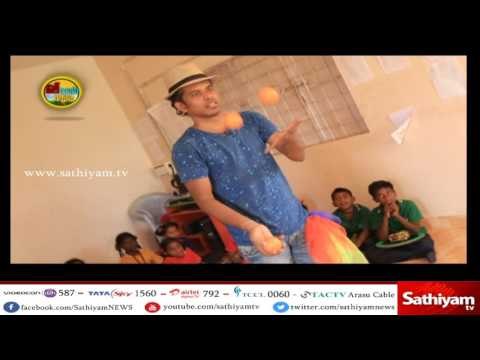 Vidiyal Puthusu : Coach Rajarajan teaching game with juggling / 05.05.17