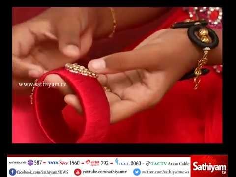 Vidiyal Puthusu: Miss. Rosi explains how to create a base embroidering in silk thread jewelry