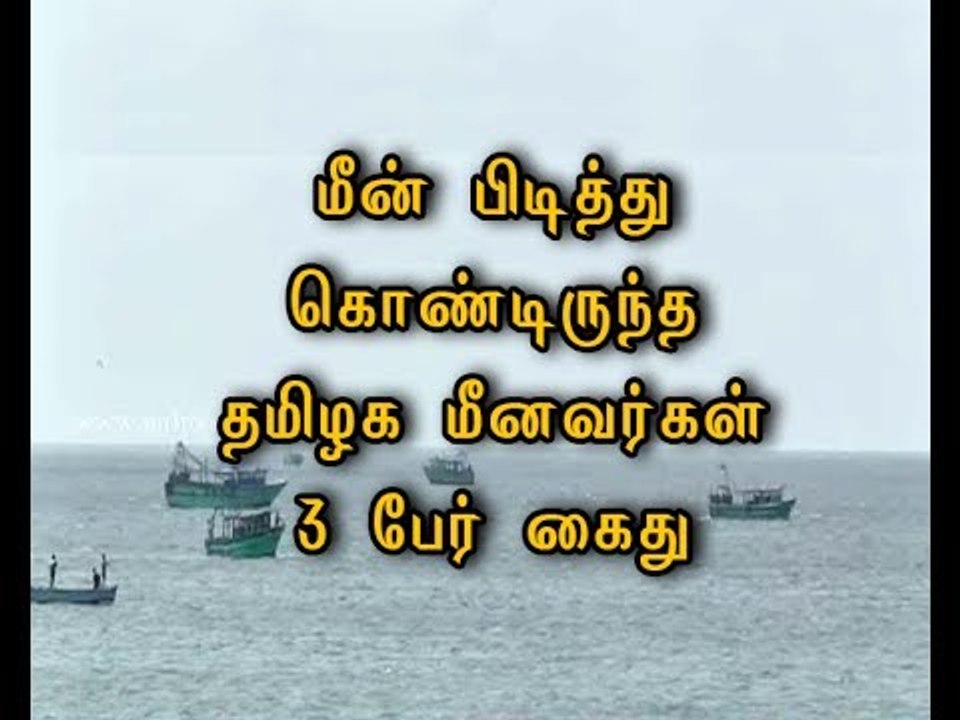 3 Tamil Nadu Fishermen who caught Fish near Neduntheevu were arrested by Sri Lanka Navy