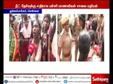 School Girl students blockage road  in Nungambakkam for against - Arguments with Police and Students