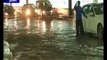 As rain water is Stagnant on road, Motorists have difficulty in driving due to rainfall