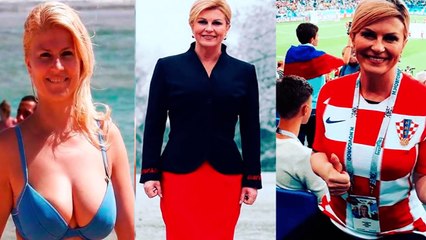 The most beautiful president in the world a football fan President Croatian