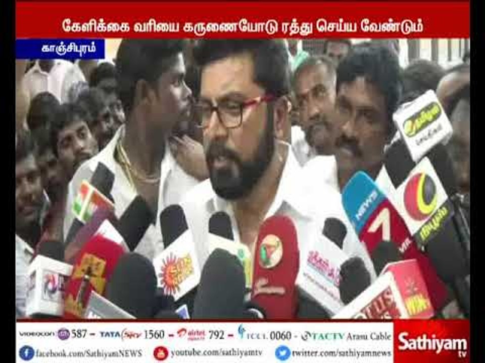 கேளிக்கை வரியை தமிழக அரசு ரத்து செய்ய வேண்டும் - சரத்குமார்
