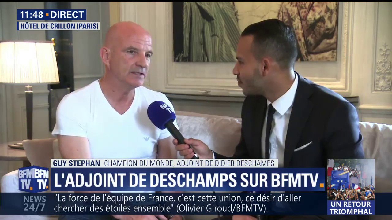 Coupe du monde: "Ce groupe de joueurs de plusieurs générations a su travailler ensemble pour arriver avec une solidarité extraordinaire sur le terrain", analyse l'adjoint de Didier Deschamps