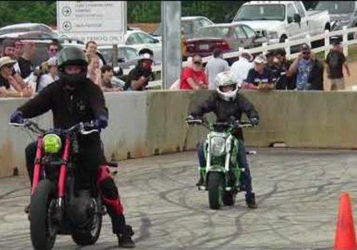 Young Harley Davidson Riders Destroy Wheelie Challenge