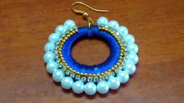 Pearl Earrings || DIY Earrings || Fashionable Pearl Earrings || silk thread jewellery || silk thread earrings