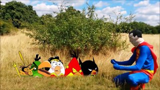 Real life Superman and Angry Birds Vs Zombies