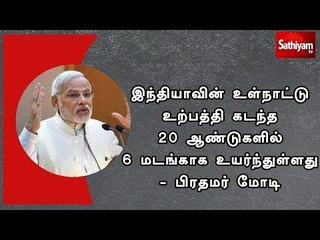 இந்தியாவின் உள்நாட்டு உற்பத்தி கடந்த 20 ஆண்டுகளில் 6 மடங்காக உயர்ந்துள்ளது - பிரதமர் மோடி