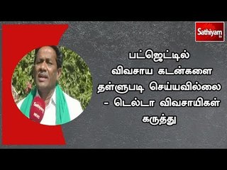 பட்ஜெட்டில் விவசாய கடன்களை தள்ளுபடி செய்யவில்லை - டெல்டா விவசாயிகள் கருத்து