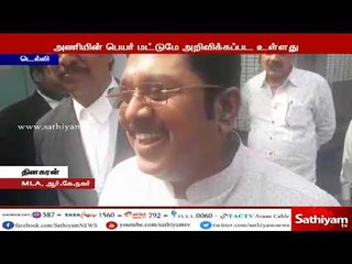 நாளை அறிவிக்க உள்ளது அரசியல் கட்சி அல்ல, புதிய அணி என தினகரன் கூறியுள்ளார்