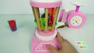 Pink Blender Scale Toaster Playset for Kids and Play Doh Food
