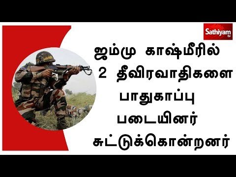 ஜம்மு காஷ்மீரில் 2 தீவிரவாதிகளை பாதுகாப்பு படையினர் சுட்டுக்கொன்றனர்.