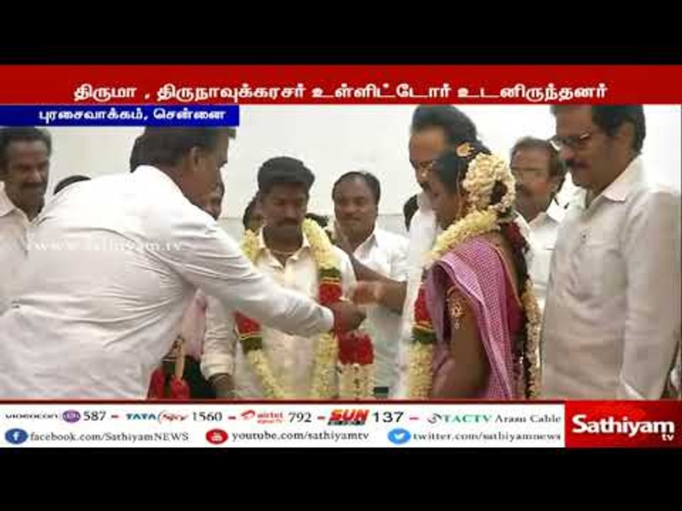 போராட்டக்களத்தில் திருமணம்- மண்டபத்திலேயே திருமணம் நடத்தி வைத்த ஸ்டாலின்