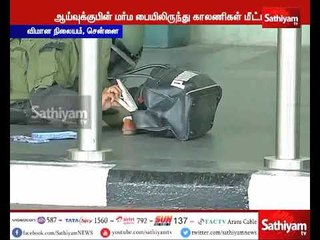 சென்னை விமான நிலையத்தில் கேட்பாரற்று கிடந்த மர்ம பையால் பெரும் பரபரப்பு