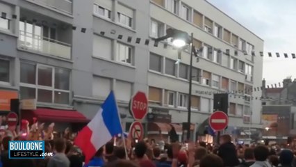 Ce fou tombe du haut d'un lampadaire en fêtant la victoire de l'équipe de France en coupe du monde !