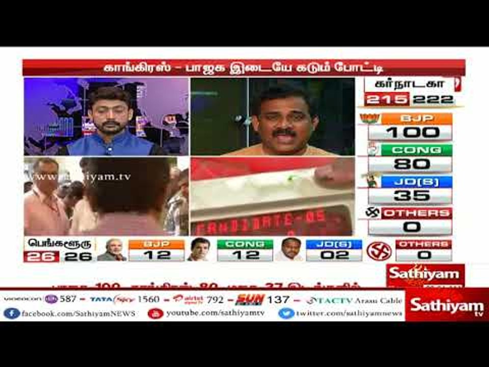 கர்நாடக தேர்தல் 2018 - பாஜக தொடந்து மீண்டும் முன்னிலை