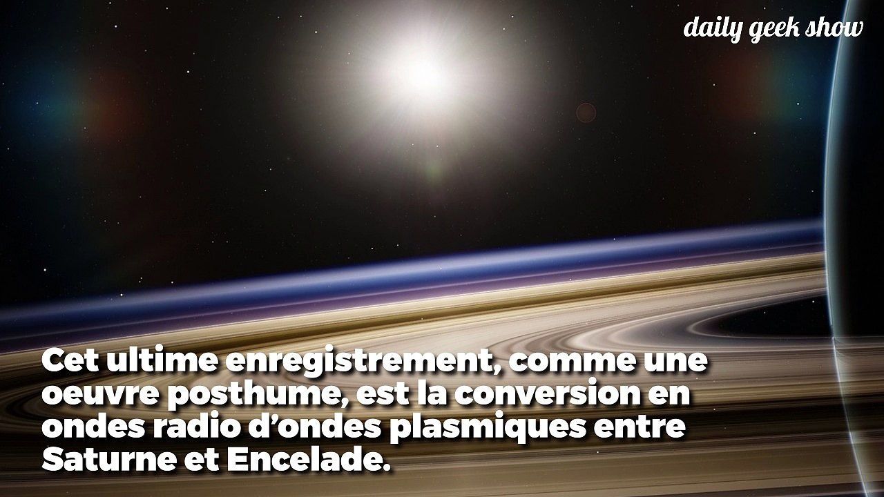 Une étrange musique plasmique voyage de Saturne à sa lune Encelade